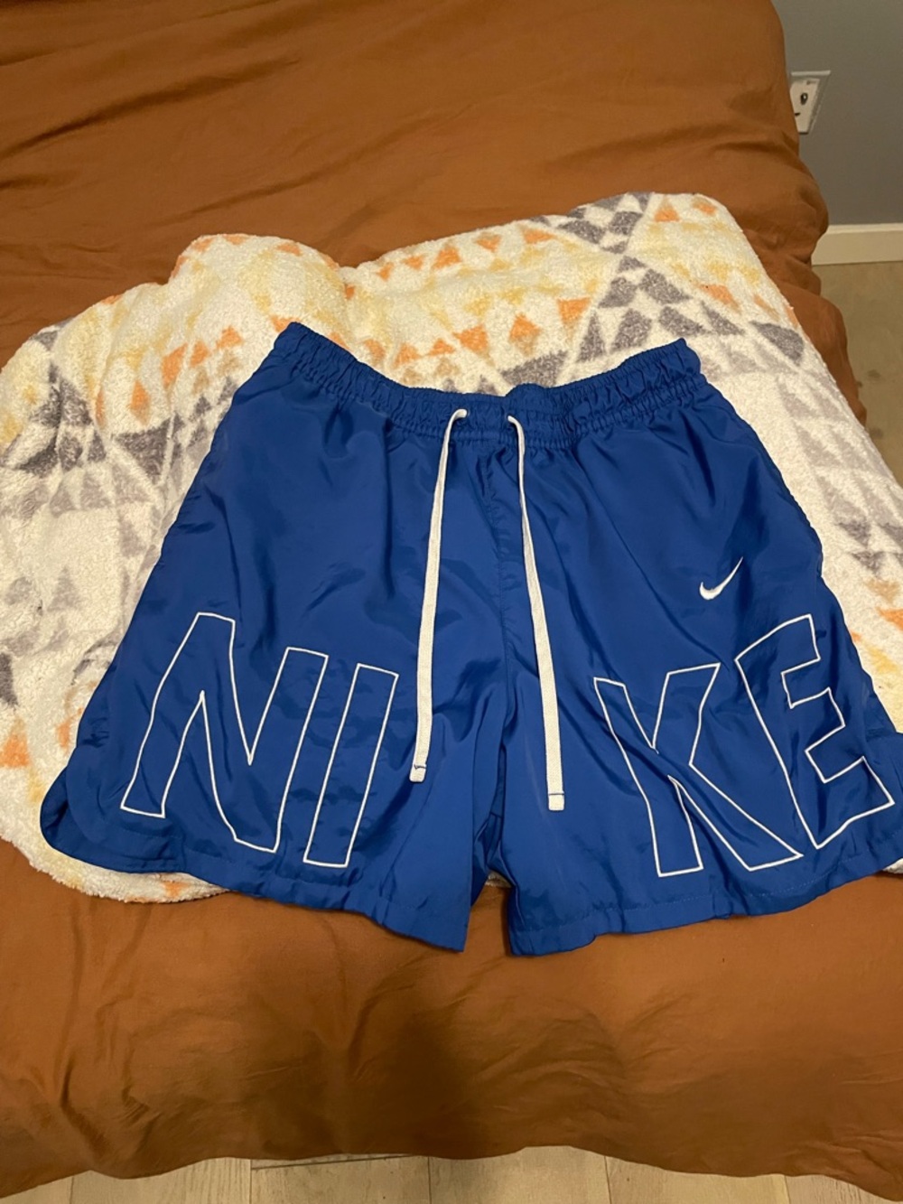 Men's  Blue Nike Sportswear Embroidered Woven Flow Shorts